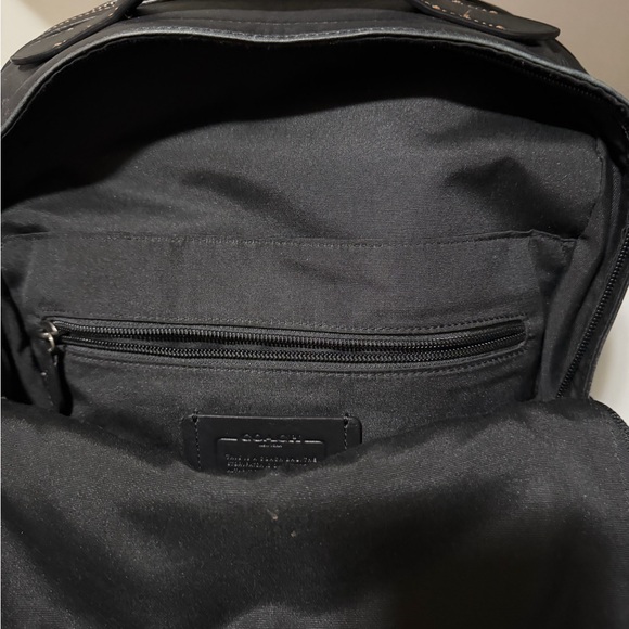 Coach Black Leather Backpack with Bonus Coach Wallet - Picture 4 of 10